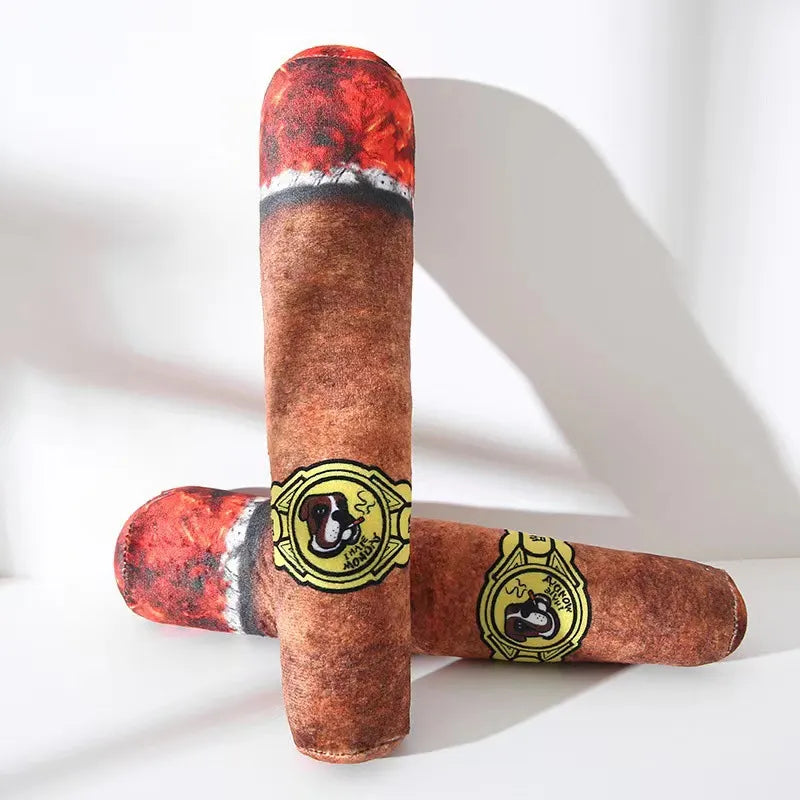 Cigar Plush Sounding Pet Toy