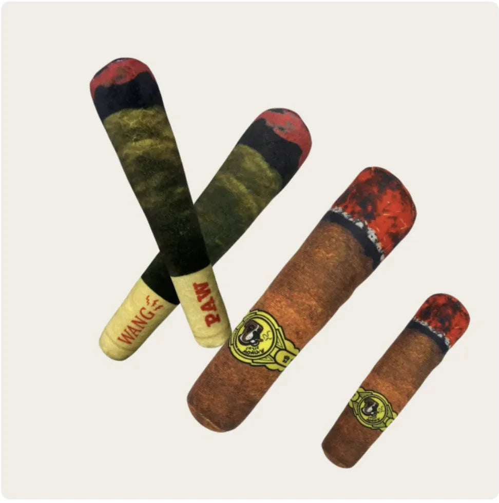 Cigar Plush Sounding Pet Toy
