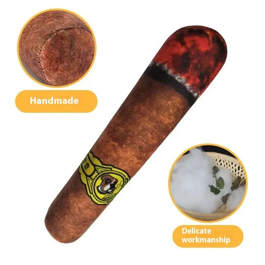 Cigar Plush Sounding Pet Toy